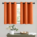 MIULEE Short Fall Curtains for Windows - Orange Blackout Half Window Curtains Thermal Insulated Privacy Drapes for Kitchen Bedroom Bathroom Grommet Top Small Basement Tiers W40 x L36 Inch 2 Panels by TinyTreasures Baby Boutique