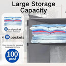 5 Tier Shelf Hanging Closet Organizer, Dual-Row 10 Pocket Cloth Hanging Shelf with 3 Sturdy Hooks for Storage, Foldable (Grey) by CozyNest Decor