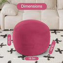 MeMoreCool Round Stuffed Pouf Ottoman Foot Rest, Floor Pouf Foot Stool with Soft Foam Chunk Filling, Small Round Ottoman Footstool Circle Footrest for Living Room by CozyNest Decor