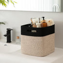 OIAHOMY Cube Storage Basket, 3-Pack Woven Cotton Rope Baskets for Storage, 11-Inch Cube Basket with Handles, Great for Shelves, Closets, Children's Toy Storage and Organization-Black & Brown by TinyTreasures Baby Boutique
