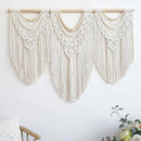 guzhiou large macrame wall hanging - Boho Tapestry Macrame Wall Decor Art- Chic Bohemian Handmade Woven Tapestry Home Decoration for Bedroom Living Room Apartment Wedding Party - 43"x32" (Wood bead) by CozyNest Decor