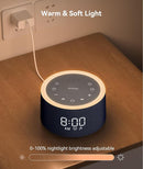 Dreamegg D1+ Sound Machine & Alarm Clock - Sound Machine for Sleep, White Noise Machine with 29 Soothing Sounds, Night Light, 0-100% Dimmable, White Noise Alarm Clock for Bedrooms Adults Baby, Blue by TinyTreasures Baby Boutique