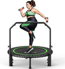 BCAN 40"/48" Mini Rebounder Trampoline for Adults with Bar, 450/550LBS Fitness Trampoline with Bungees, Adjustable Handle, Stable & Quiet, Indoor Outdoor, Whole-Body Workout & Relaxation at Home by TinyTreasures Baby Boutique