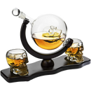 Skull Decanter Set With 2 Skull Shot Glasses