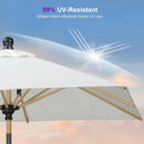 PURPLE LEAF 8' x 8' Square Outdoor Table Umbrella with Base Patio Umbrella Aluminum Market Umbrella with Push Button Tilt & Crank and 8 Ribs Outdoor Umbrella for Pool Backyard Beach, Cream by GreenHaven Gardens