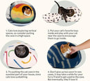 MEOWFIA Cat Cave – Premium Felt Cat Bed for Indoor Cats, Handmade 100% Merino Wool (Large, Ivory Rainbow) by CozyNest Decor