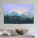 HZOHNAGO Mountain Tapestry Forest Mountain Sunrise Pattern Printed Wall Tapestry Wall Hanging for Bedroom Living Room Dorm 60" W x 40" H by CozyNest Decor