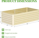 8x4x2 ft Outdoor Raised Garden Bed, Large Metal Planter Raised Beds, Planters for Outdoor Plants for Vegetables, Flowers, Herbs, Fruits, and Succulents.(2 Pcs,Yellow) by CozyNest Decor