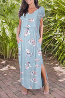 Smallshow Women's Maternity Nursing Dresses Split Long Dress for Breastfeeding by TinyTreasures Baby Boutique