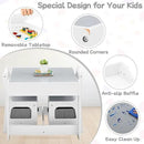 Kids Table and Chair Set, 3 in 1 Wooden Activity Table with Detachable Tabletop, Toddler Table and Chair Set with Storage Drawer, Kids Play Table for Children Art, Craft, Eating, Learning by CozyNest Decor