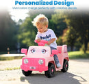 6V Toddler Ride-On Car with Horn LED Front Light Rear Storage and Eyes Theme – Fun & Safe Electric Car for Boys & Girls 18+ Months – Perfect for Little Explorers(Pink Eyes) by TinyTreasures Baby Boutique