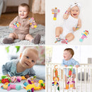Baby Rattles Toys - Soft Hanging, Handheld & Foot Sock Rattles Set - Plush Stuffed Infant Toys for 0-3, 3-6, 6-12 Months - Newborn Gift by TinyTreasures Baby Boutique