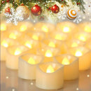 CANDLE CHOICE Battery Operated Flameless Tea Lights Realistic Flickering Long Lasting LED Votive Tealight Candles for Halloween Thanksgiving Christmas Wedding Decorations Battery Included 24 Pack by GreenHaven Gardens