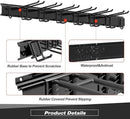 Storaboks Heavy Duty Garage Storage Rack System, Wall Mounted Tool Organizer with 8 Double Hooks, 3 Rails, Garden Yard Tools Hanger for Ski Gears, Broom, Rake, Shovel by GreenHaven Gardens