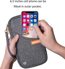 defway Passport Holder Travel Wallet - Family Passport Holder of 4, RFID Blocking Passport Wallet for Men Women, Travel Essentials for Flying, GREY by TinyTreasures Baby Boutique