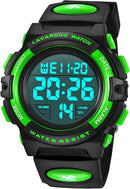 Kids Watch,Boys Watch for 3-15 Year Old Boys,Digital Sport Outdoor Multifunctional Chronograph LED 50 M Waterproof Alarm Calendar Analog Watch for Children with Silicone Band,Kids Gift by TinyTreasures Baby Boutique