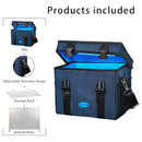 UVC Sanitizer Ozone Box with Timer, Foldable Large Cleaner UV Bag w/strap and USB Port, Portable UVC Light Tote 185nm wavelength for Mask, Cell Phone, Key, Towel 12L/3.17 gal by TinyTreasures Baby Boutique