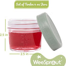 WeeSprout Glass Baby Food Storage Jars w/Lids (4 oz, 12 Pack Set) Snack, Puree, Reusable Small Containers, Breast Milk, Fridge or Freezer, Microwave & Dishwasher Safe, Essential Must Have for Infants by TinyTreasures Baby Boutique