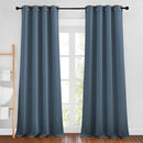 NICETOWN Smoky Blue Blackout Curtains 102 inches Long, Grommet Thermal Insulated Solid Room Darkening Window Treatments Sound Reducing for Living Room, W46 x L102, Set of 2 by TinyTreasures Baby Boutique