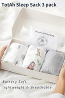 TotAha Sleep Sack 6-12-15 Months 3-Pack,Stretchy,Buttery Soft Swaddle Transition Sleeping Bag,Light Baby Wearable Blanket with 2-Way Safe Zippers for Boys and Girls, 0.5 TOG by TinyTreasures Baby Boutique