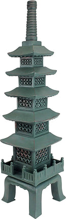 Design Toscano Nara Temple Pagoda Asian Decor Garden Statue, Large 28 Inch Tall, Cast Stone Resin, Verdigris Green Bronze Finish by GreenHaven Gardens