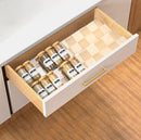 2-Tier Non-Slip Spice Drawer Organizer, 2-Pack Checkered Frosted Clear Acrylic, Expandable (11''-22'') Spice Rack for Kitchen Drawer Storage – Holds Seasonings, Herbs, and Spices (Jars Not Included) by CozyNest Decor
