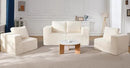 Modular Sectional Sofa 2 Seater Loveseat Modular Couch with Deep Seat Memory Foam Cloud Chair with Pillows Oversized Sectional Sofa for Living Room Bedroom (Strip White, Loveseat) by CozyNest Decor