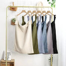 Linen Hanging Laundry Bag, 100% Linen Over The Door Laundry Hamper with Buttons and Zipper, Space Saving Door Hampers for Laundry Dirty Clothes Home Travel, Black by CozyNest Decor
