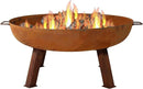 Sunnydaze 34-Inch Cast Iron Heavy-Duty Fire Pit for Outside - Wood-Burning Outdoor Fire Pit Bowl with Handles - Oxidized Finish by GreenHaven Gardens