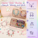 Charm Bracelet Making Kit with Jewelry Case with Charm Pendant Bracelet Kit Jewelry Making DIY Art & Craft Kit for Birthday Gifts Valentine Christmas by TinyTreasures Baby Boutique