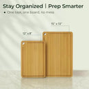 Chopping Board 2-Pcs Natural Bamboo Cutting Board With Juice Channels & Knife-Friendly Finish For Versatile Kitchen Use, Ideal Charcuterie & Chopping Multi-Use by CozyNest Decor