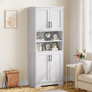 GarveeHome 67" Tall Storage Cabinet, Tall Bathroom Cabinet with 4 Doors and Adjustable Shelves, Freestanding Kitchen Pantry Cabinets, Cupboard for Living Room, Dining Room, Antique White by CozyNest Decor