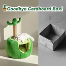 Cat Houses for Indoor Cats, Small Cat Tree with Sisal Ropes and Plush Perch, Cute Cat Bed Cave with Soft Pillow, Cactus Design by CozyNest Decor