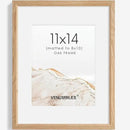 11x14 Picture Frame Natural Solid Oak Photo Frames with 8x10 Removable Mat Wall Hanging Large Handcrafted Frame with HD Plexiglass Wall and Tabletop Display Large Poster Frame by CozyNest Decor
