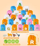 Alphabet Learning Toys for Toddlers, Word Work Small Group Set with 104 Phonics Flash Cards and 26 Animal Figurines, Fun Education Classroom Supplies Alphabet Sounds Teaching Games for Kids by TinyTreasures Baby Boutique