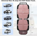 Car Seat Protector for Child, 2 Pack Baby Covers with Mesh Pockets & Non-Slip Backing 600D Durable Under Seat for Back (Rose Gold, Standard) by TinyTreasures Baby Boutique