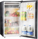 Upstreman 4.4 Cu.Ft Mini Fridge with Freezer, Single Door Mini Refrigerator for Bedroom, Extra Large Capacity, Energy-efficient, Small fridge for Office, Dorm, Kitchen, Black-BR44 by CozyNest Decor