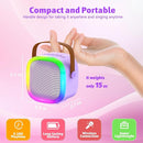 Karaoke Machine for Kids Adults, Portable Bluetooth Speaker with 2 Wireless Microphones and LED Lights, Kids Toys Birthday Gifts for Girls and Boys Ages 4, 5, 6, 7, 8,9,10,11,12+ Years, Home Party by TinyTreasures Baby Boutique