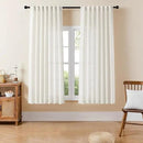 Joydeco Linen Curtains 72 Inch Length 2 Panels Set for Living Room,Light Filtering Curtains 37 Inch Wide for Bedroom, Off-White Curtains with Back Tab & Rod Pockets (37x72 inch, Off-White) by CozyNest Decor
