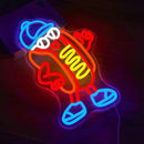Hot Dog Neon Sign Dimable Cool Hot Dogs Neon Signs Funny Hot Dog Party Themed Light Decor for Restaurants Bars Game Rooms Vibrant LED Lighting Gifts for Fast Food Enthusiasts (15×9.8inch) by CozyNest Decor