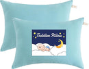 NTBAY Toddler Pillows, Down Alternative 13"x18" Pillows, Machine Washable - Soft and Breathable Travel Small Pillows for Sleeping, Ideal for Daycare, Crib, Cot, Aqua by TinyTreasures Baby Boutique