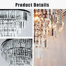 Luxury 6-Tier Round K9 Crystal Chandelier, Black Finish 26 Inch Diam Ceiling Light, Classic Elegant Chandelier with Crystal Piece, Lighting Fixture for Hallway, Bedroom, Living Room by CozyNest Decor