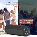 Wireless Portable Speaker,IPX7 Waterproof Bluetooth Speaker, 25W Loud Stereo Sound, Bassboom Technology, TWS Pairing, Built-in Mic, 16H Playtime with Lights for Home Outdoor - Black by TinyTreasures Baby Boutique