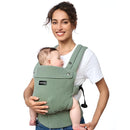 Momcozy Baby Carrier with Natural Cotton Linen, Built to Last, Ergonomic Design, 7-44lbs for Infant and Toddler, Lightweight and Comfortable, Hands-Free for Moms&Dads, Sage Green by TinyTreasures Baby Boutique