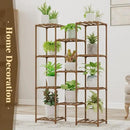 Bamworld Plant Stand Indoor Outdoor Tall Plants Shelf for Multiple Plants Pots Wood Flower Stand Large 11 Pots Plant Holder for Living Room, Patio, Balcony, Garden by GreenHaven Gardens