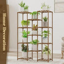 Bamworld Plant Stand Indoor Outdoor Tall Plants Shelf for Multiple Plants Pots Wood Flower Stand Large 11 Pots Plant Holder for Living Room, Patio, Balcony, Garden by GreenHaven Gardens