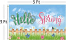 Hello Spring Birds with Flowers Home Flag 3x5 Ft,Seasonal Welcome Home Flower Spring Sweet Farmhouse Rustic Home Décor House Flag Seasonal Holiday Party Polyester Outdoor Decor with Brass by GreenHaven Gardens