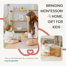 Tiny Land Montessori Toy Set for Babies 7-9 Months Senser Play Kit - 5-in-1 Wooden Learning Toys with Object Permanence Box, Sensory Ball, Stacking Cups and Mirror Puzzle,Body Board Book by TinyTreasures Baby Boutique