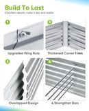 Quictent Galvanized Raised Garden Bed 6x3x2 Ft Metal Planter Box Bottomless for Backyard, Include 1 pc Tomato Cage, Silver by GreenHaven Gardens