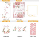 Personalized Baby Crib Bedding Set, 5 Pcs Custom Name Nursery Bedding Set, Pink Woodland Deer Baby Bedding Set for Girl, Double Layer Baby Crib Sets, Customized Gifts for Toddlers Kids Infants by TinyTreasures Baby Boutique